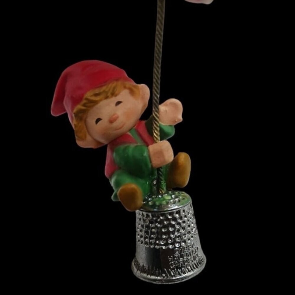 Hallmark thimble bell christmas ornament 1980